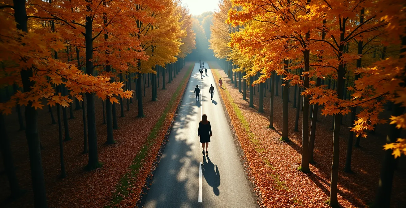 Deux chemins parallèles symbolisant les parcours public et privé en orientation professionnelle au Québec