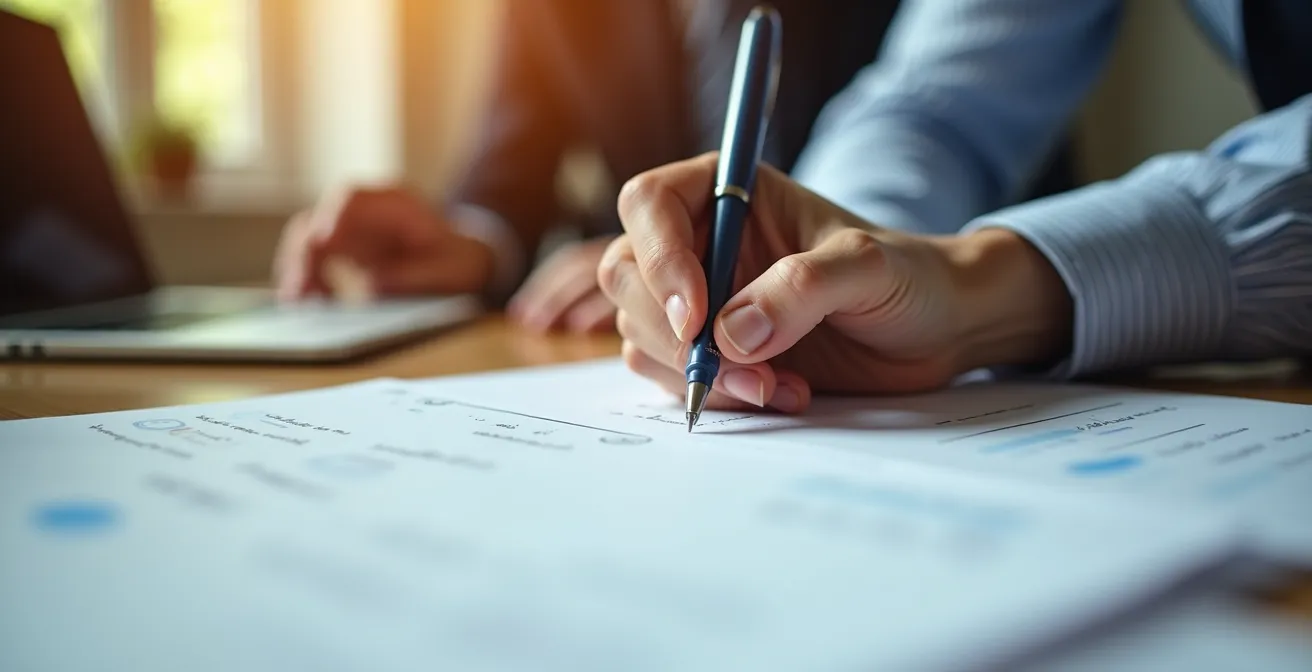 Rencontre professionnelle entre un conseiller et une personne en reconversion