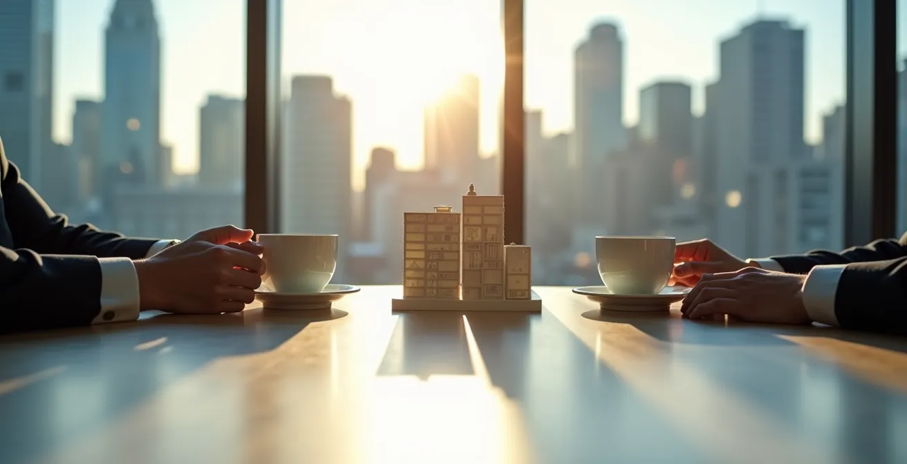 Discussion entre employé et gestionnaire dans un bureau moderne au Québec